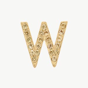 Yellow Gold, Yellow Sapphire Letter Bead - Image 51