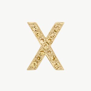 Yellow Gold, Yellow Sapphire Letter Bead - Image 52