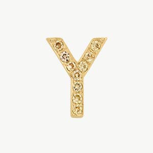 Yellow Gold, Yellow Sapphire Letter Bead - Image 53