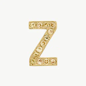 Yellow Gold, Yellow Sapphire Letter Bead - Image 54