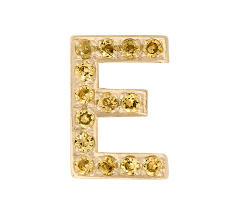 Yellow Gold, Yellow Sapphire Letter Bead - Image 7