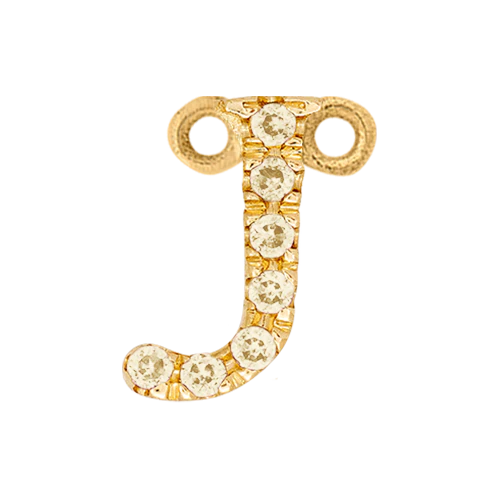 Yellow Sapphire + 14k Yellow Gold Letter Charm - Image 10