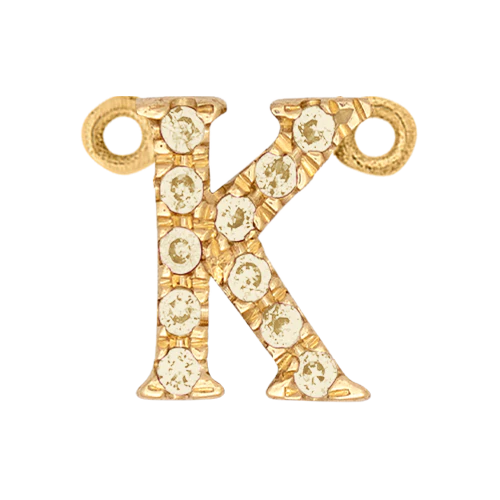 Yellow Sapphire + 14k Yellow Gold Letter Charm - Image 11