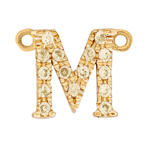 Yellow Sapphire + 14k Yellow Gold Letter Charm - Image 13