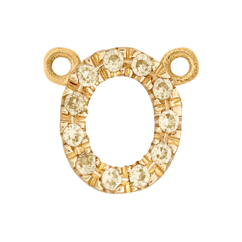 Yellow Sapphire + 14k Yellow Gold Letter Charm - Image 15
