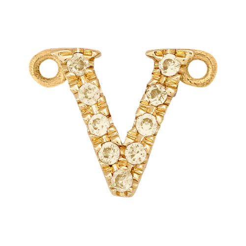 Yellow Sapphire + 14k Yellow Gold Letter Charm - Image 22