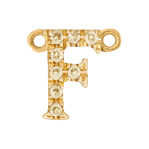 Yellow Sapphire + 14k Yellow Gold Letter Charm - Image 6