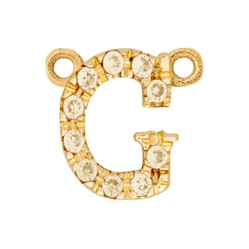 Yellow Sapphire + 14k Yellow Gold Letter Charm - Image 7