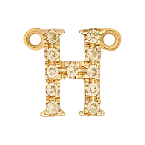 Yellow Sapphire + 14k Yellow Gold Letter Charm - Image 8
