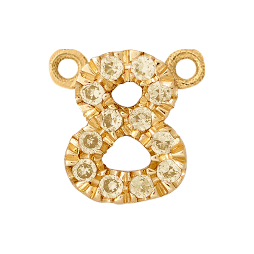 Yellow Sapphire + 14k Yellow Gold Number Charm - Image 9