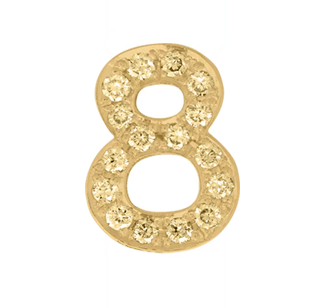 Yellow Gold, Yellow Sapphire Number Bead - Image 11