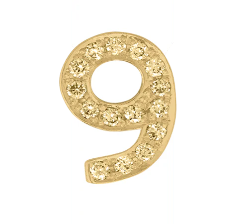 Yellow Gold, Yellow Sapphire Number Bead - Image 12
