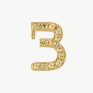 Yellow Gold, Yellow Sapphire Number Bead - Image 16