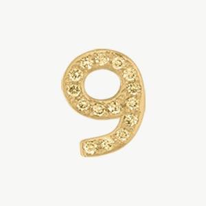 Yellow Gold, Yellow Sapphire Number Bead - Image 22