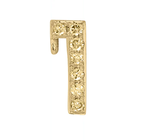Yellow Gold, Yellow Sapphire Number Bead - Image 4