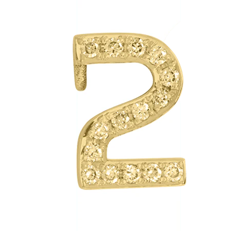Yellow Gold, Yellow Sapphire Number Bead - Image 5