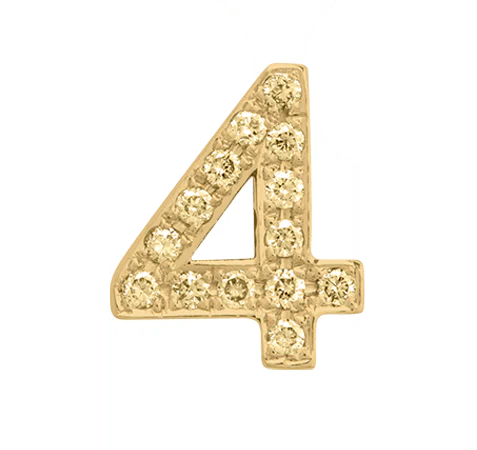 Yellow Gold, Yellow Sapphire Number Bead - Image 7
