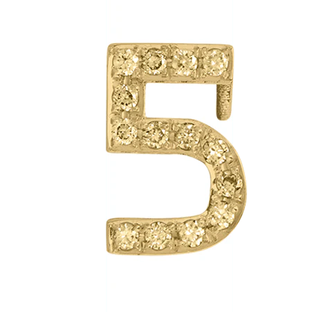 Yellow Gold, Yellow Sapphire Number Bead - Image 8