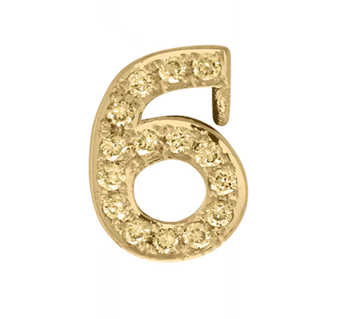 Yellow Gold, Yellow Sapphire Number Bead - Image 9