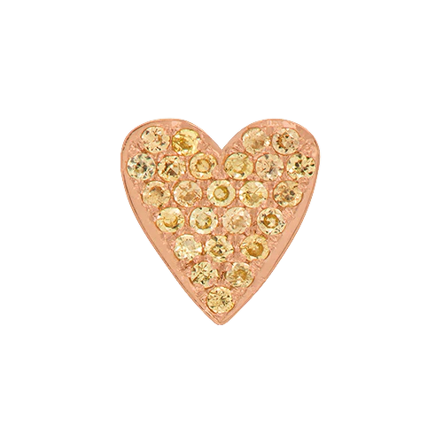 Yellow Sapphire + 14k Rose Gold Emoji Charm - Image 3