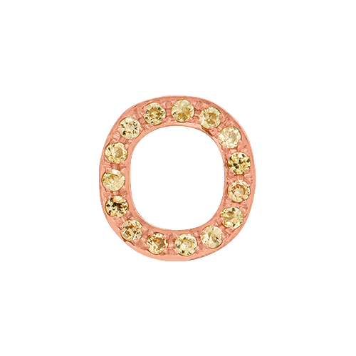 Yellow Sapphire + 14k Rose Gold Letter Charm - Image 15