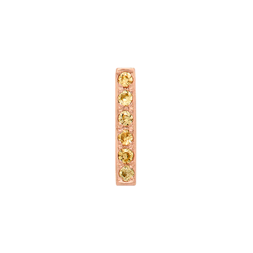 Yellow Sapphire + 14k Rose Gold Letter Charm - Image 9