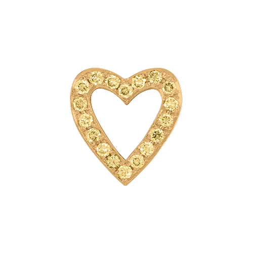 Yellow Sapphire + 14k Yellow Gold Emoji Charm - Image 2