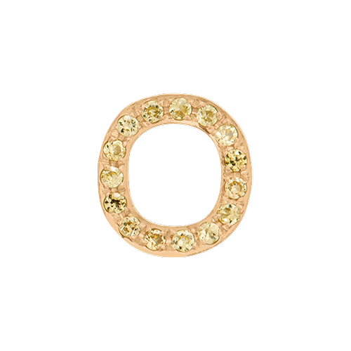 Yellow Sapphire + 14k Yellow Gold Letter Charm - Image 15