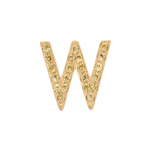 Yellow Sapphire + 14k Yellow Gold Letter Charm - Image 23