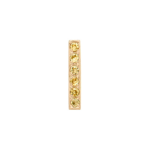 Yellow Sapphire + 14k Yellow Gold Letter Charm - Image 9