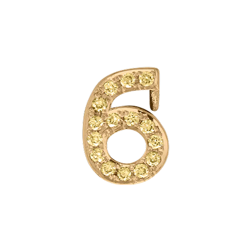 Yellow Sapphire + 14k Yellow Gold Number Charm - Image 7